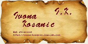 Ivona Kosanić vizit kartica
